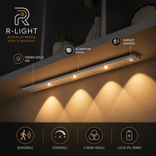 R-Light Nova Sense hareket sensörlü LED aydınlatma - ön görünüm